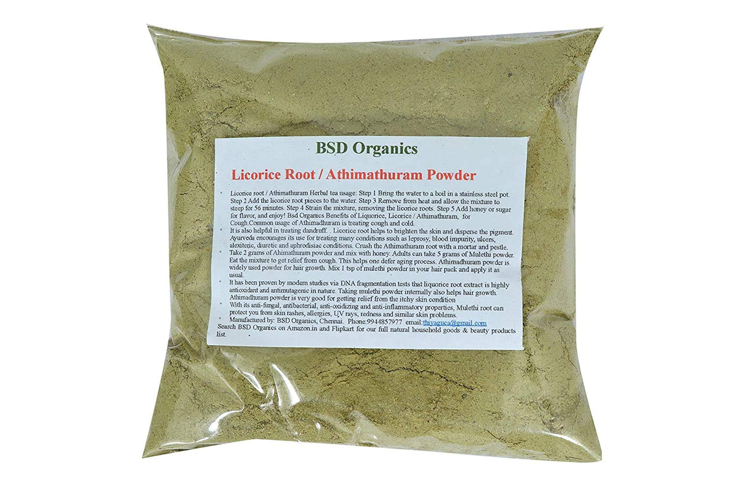 Licorice Root / Athimathuram Powder for Tea and More - 200 Gm / 7.05 Oz