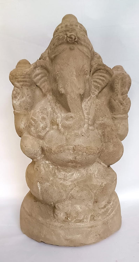 BSD Organics Eco-Friendly God Ganesha Ganesh Idol Ganpati Murti Sculpture Statue (Water Soluble)