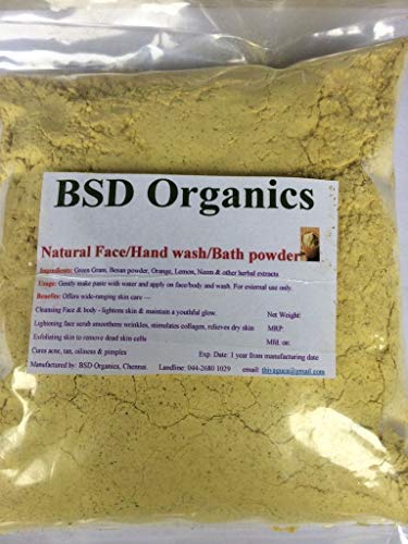 BSD Organics Natural Herbal face wash & bath powder / Cara &Bano (200grams/ 0.44 Pound)