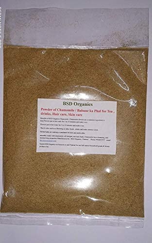 BSD Organics Powder of Chamomile/Babune ka Phal for Tea, Drinks, Hair Care, Skin Care (75 Gram / 2.6 Ounce)