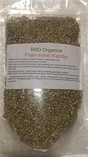BSD Organics HealthY Pearl Millet / Kambu - 200 g / 0.44 Pounds