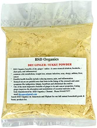 BSD Organics Herby Dry Ginger/Adarak/Sukku Powder (50 Gram / 1.7 Ounce)