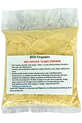 BSD Organics spicY Powder of Ginger Turmeric / Sukku Manjal / Adarak Haldi (200 Gram/7Ounce)