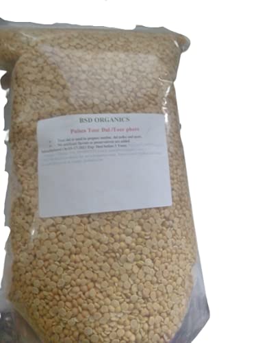 BSD Organics Pulses Toor Dal /Toor phors /Thuvaram paruppu (500 Gram / 1.1 Pound)