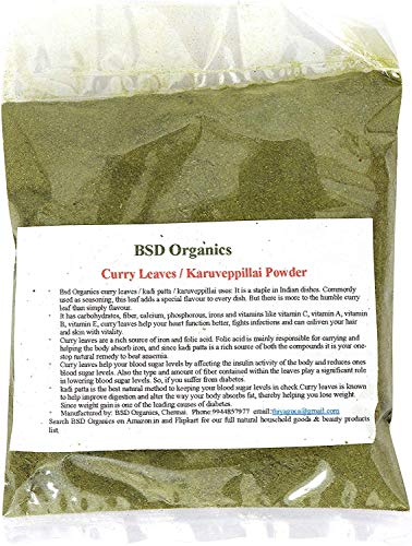 BSD Organics Curry Leaves/Karuveppillai Dried Leaves Powder