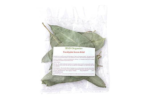 BSD Organics Eucalyptus Leaves dried for tea, steam & more (50 gram)