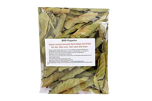 Bsd Organics Guava Leaves / Amrood Patti / Koiya ilai Dried for tea and more-100grams/3.5 Ounce